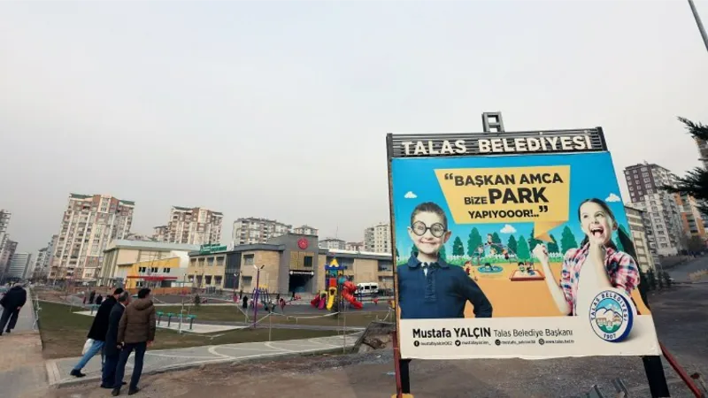 Kayseri Talas'ta Mevlana'ya yeni park