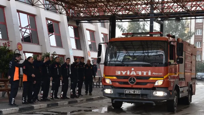 Manisa İtfaiyesi, Kahramanmaraş'ta çadır kentte hazır kıta