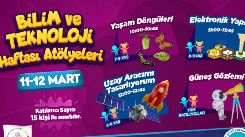 Kayseri Bilim merkezinde atölye için kayıt zamanı