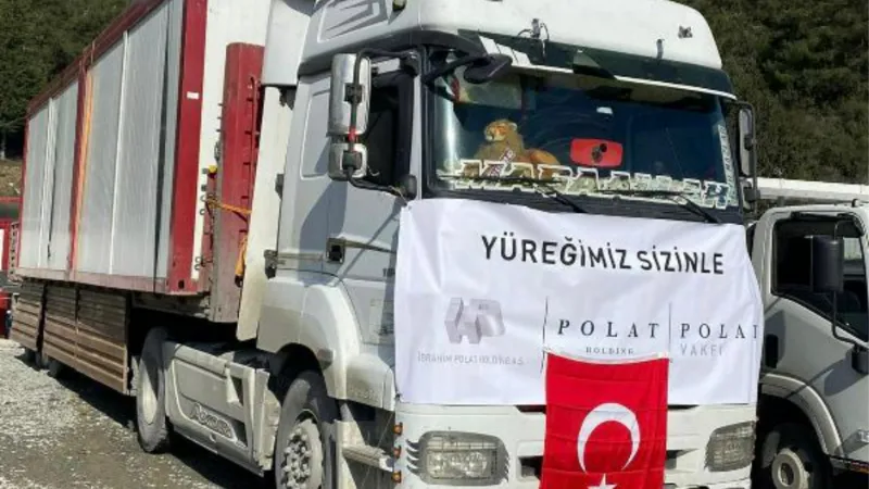 Polat Holding’in yardım TIR’ları deprem bölgesine hareket etti