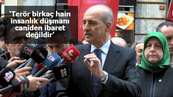 Numan Kurtulmuş: Terör birkaç hain insanlık düşmanı caniden ibaret değildir