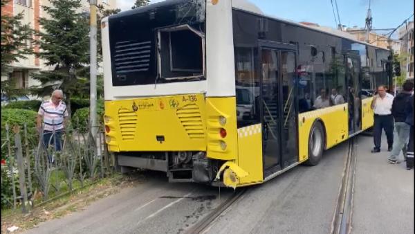 Güngören'de tramvay yolunda kaza; seferler aksadı