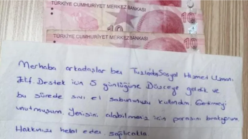 Askerlerden öğrencilere 'Hakkınızı helal edin' notu