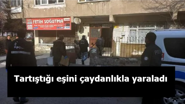 Tartıştığı eşini çaydanlıkla yaraladı