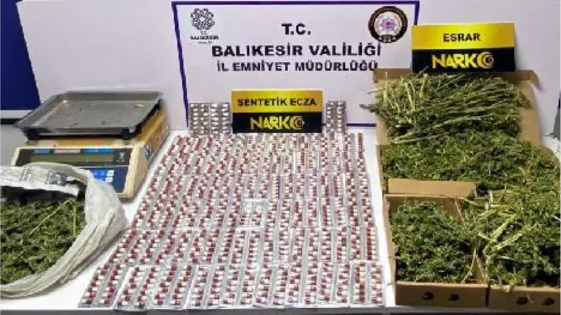 Balıkesir'de uyuşturucu operasyonu: 10 gözaltı