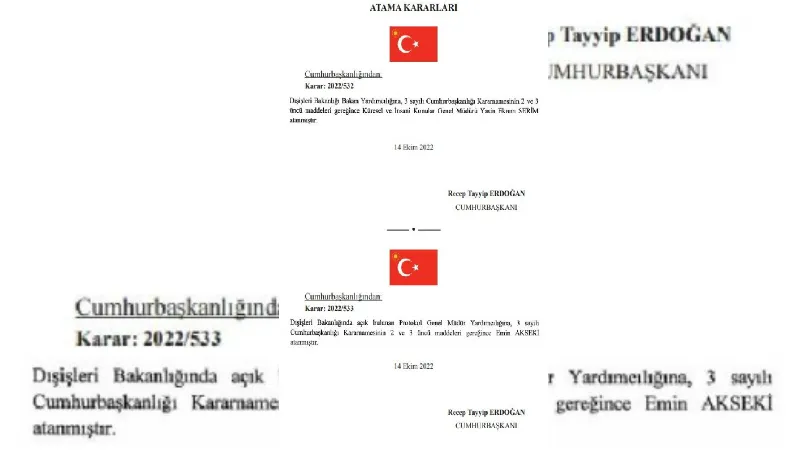 Dışişleri Bakan Yardımcılığına Yasin Ekrem Serim atandı