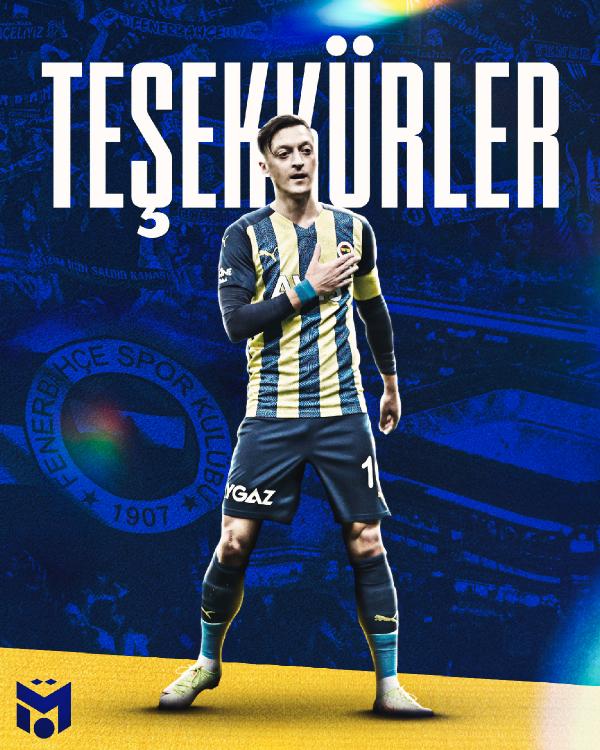 Mesut Özil: Fenerbahçe camiasına ve taraftarına gösterdikleri ilgi ve alaka için teşekkür ediyorum