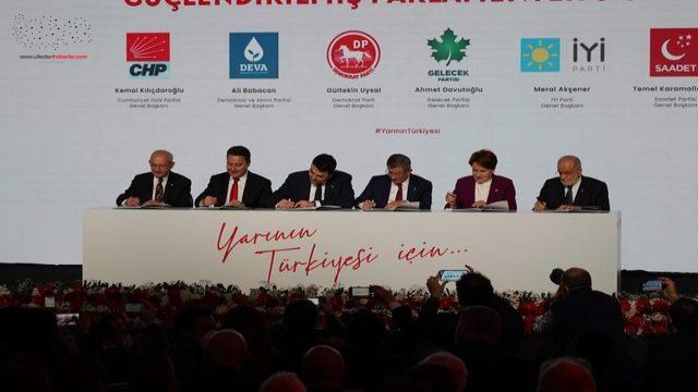 6 muhalefet partisi liderleri imzayı attı! 23 maddelik 'Güçlendirilmiş Parlamenter Sistem' mutabakatı