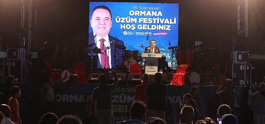 Başkan Böcek 55. Ormana Üzüm Festivali'ne katıldı