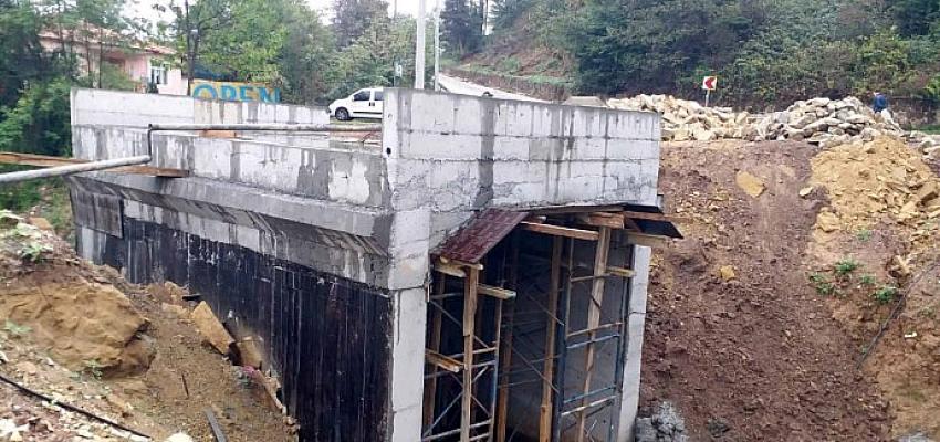 Çubuklu Osmaniye'de menfezin betonarmesi tamamlandı