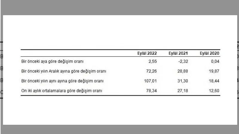 Hizmet Üretici Fiyat Endeksi (H-ÜFE) yıllık yüzde 107,01, aylık yüzde 2,55 arttı