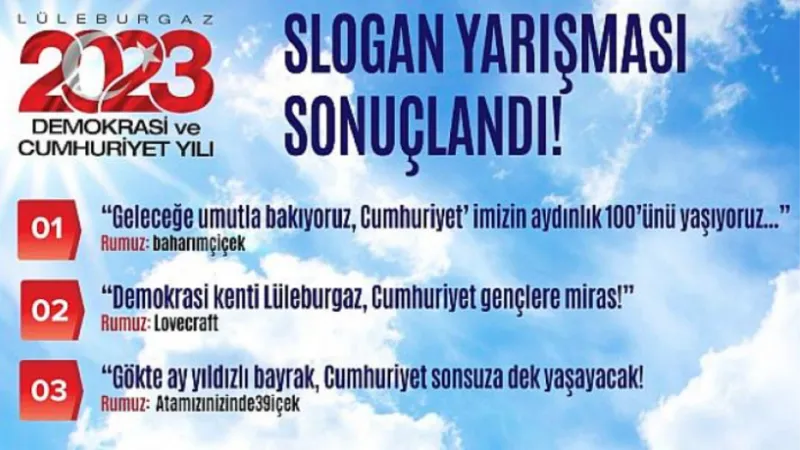 İşte Demokrasi ve Cumhuriyet Yılı sloganları