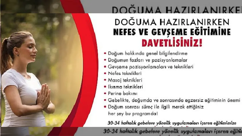 Nefes ve Gevşeme Eğitimi Doğumu Kolaylaştırıyor