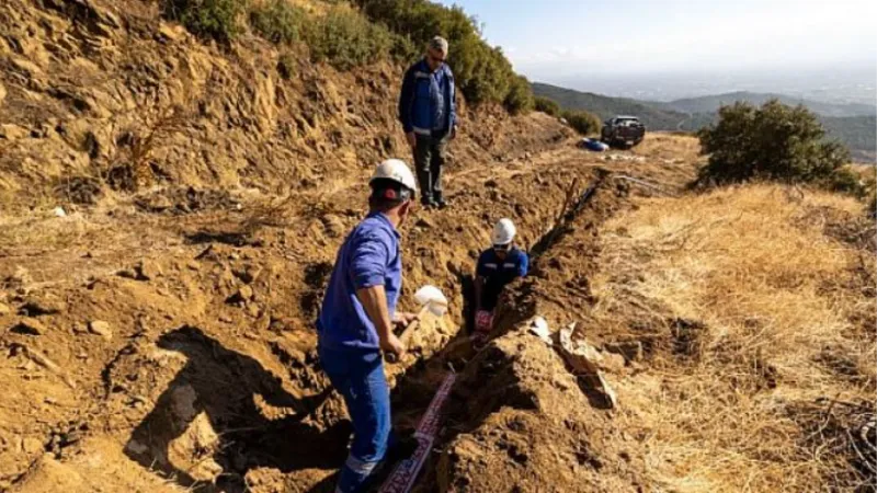 İZSU Ödemiş'in kırsal mahallelerinde su hatlarını yeniliyor