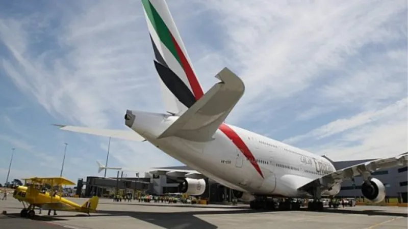 Emirates A380 Yeni Zelanda’ya iniş yaptı