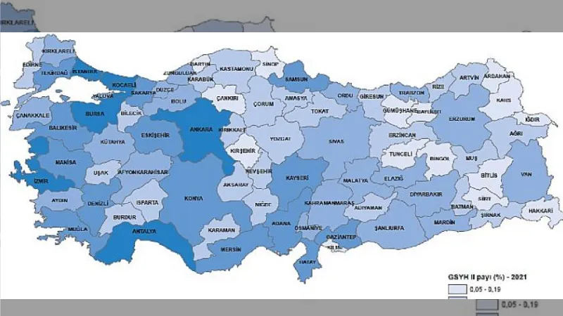 Gayrisafi Yurt İçi Hasıladan (GSYH) en yüksek payı yüzde 30,4 ile İstanbul aldı