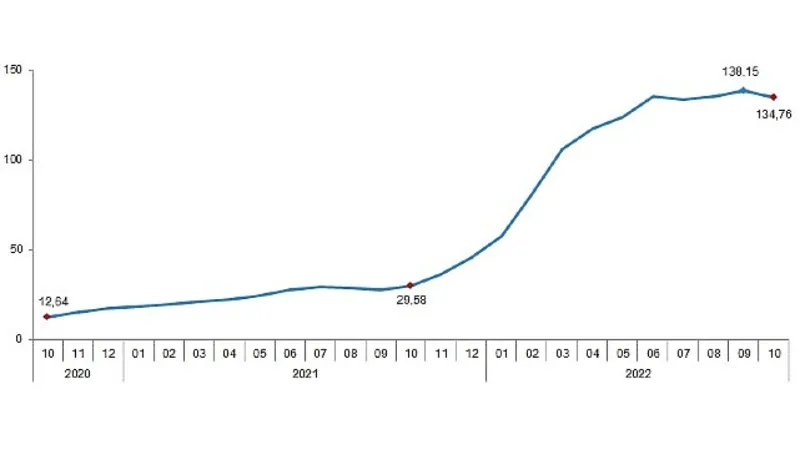 TÜİK Tarımsal girdi fiyat endeksi (Tarım-GFE) yıllık %134,76, aylık %2,68 arttı