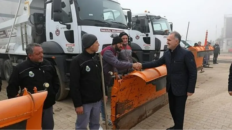 İnegöl Belediyesi Kış Hazırlıklarını Tamamladı