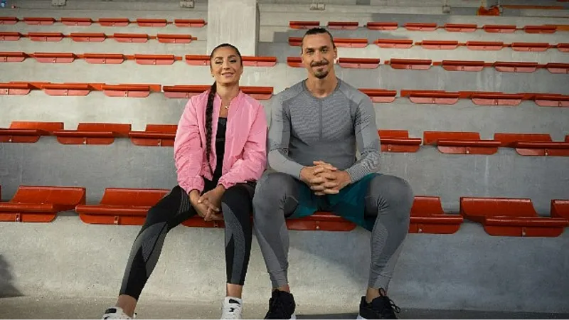 Futbolun kadın efsanesi Nadia Nadim ile Zlatan Ibrahimović H&M Move için birlikte oynuyor