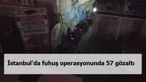 İstanbul'da fuhuş operasyonunda 57 gözaltı 