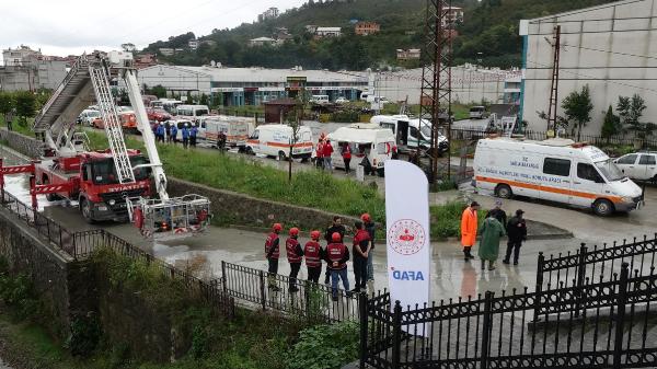 Trabzon'da sel, taşkın ve kayıp arama-kurtarma tatbikatı 