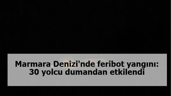 Marmara Denizi'nde feribot yangını: 30 yolcu dumandan etkilendi