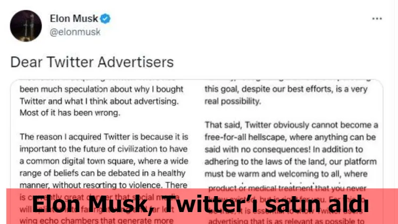 Elon Musk, Twitter’ı satın aldı