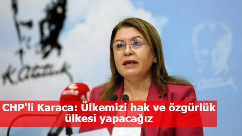 CHP'li Karaca: Ülkemizi hak ve özgürlük ülkesi yapacağız