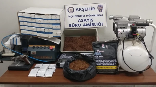 Akşehir’de kaçak sigara operasyonu