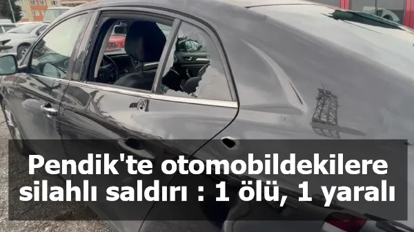 Pendik'te otomobildekilere silahlı saldırı : 1 ölü, 1 yaralı