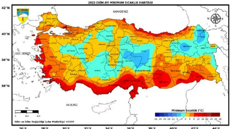 Ekimde, Antalya'da 41,2 derece ile sıcaklık rekoru