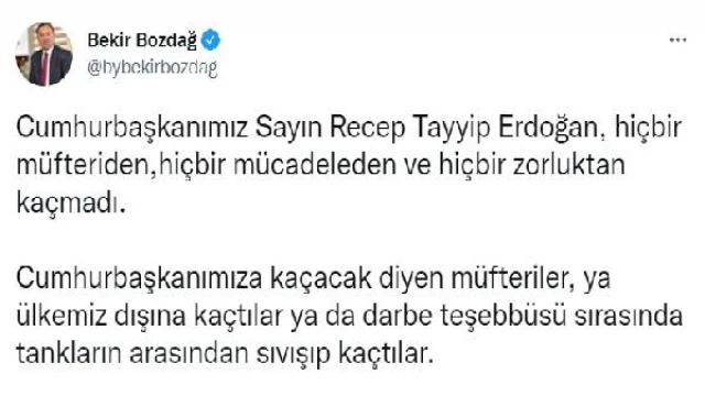 Bakan Bozdağ: İftira, yalan ve çarpıtma, siyaset değil ahlaksızlıktır