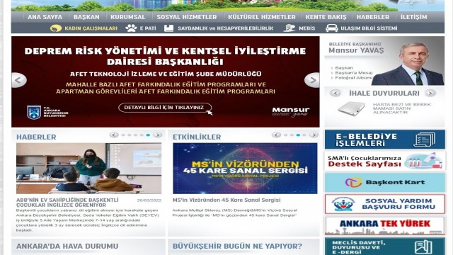 Başkent’te ”Afet Farkındalık Eğitim Programları” başlıyor