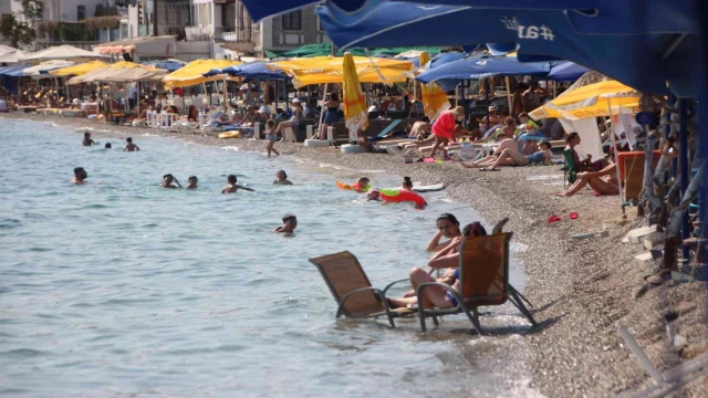 Bodrum sahillerinde yoğunluk