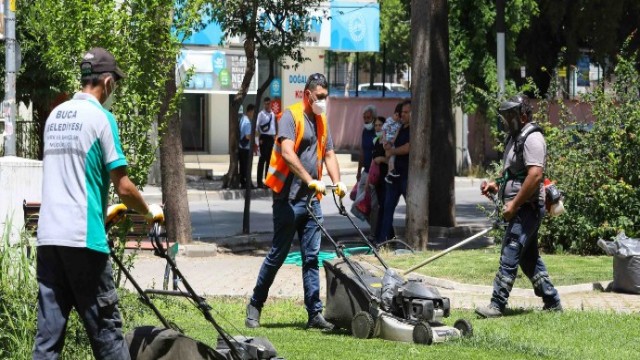 Buca parkları yaza hazırlanıyor