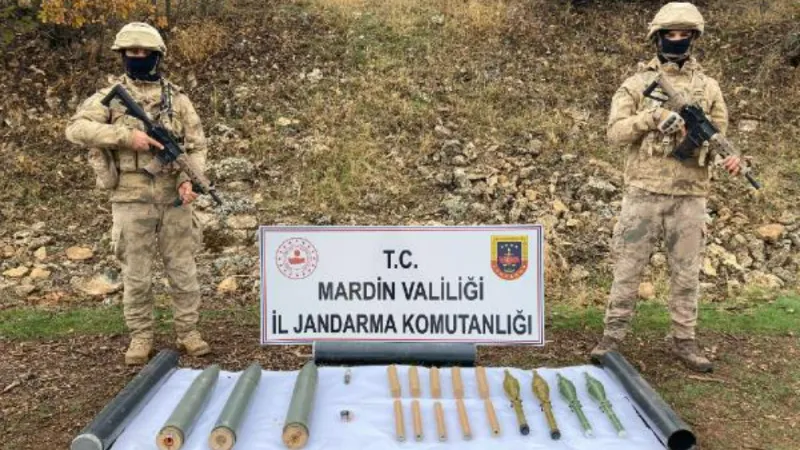 Mardin'de arazi aramasında PKK'ya ait mühimmat ele geçirildi