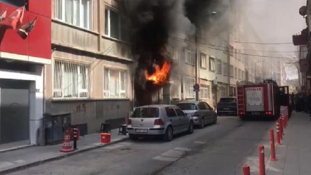 Camiye gitti, döndüğünde iş yerini alevler içinde buldu