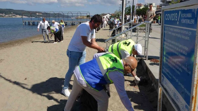 Çanakkale’de sahil temizliği