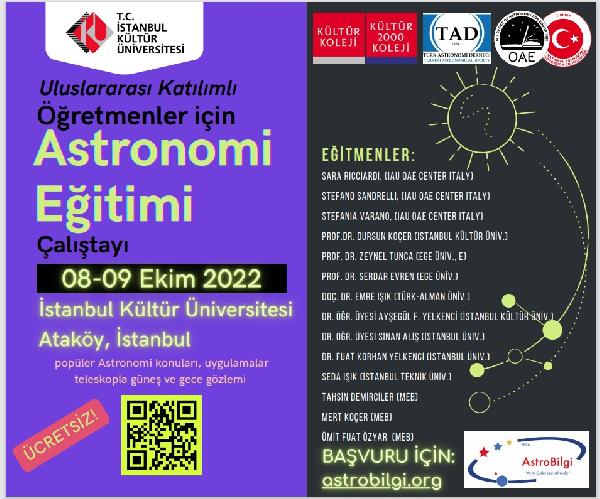 Astronomi Eğitimi Çalıştayı İstanbul Kültür Üniversitesi’nde gerçekleşecek  