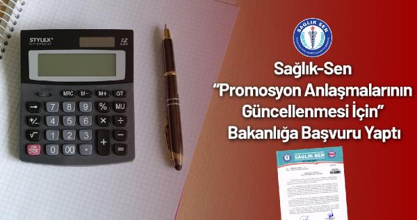 Sağlık-Sen'den, 'promosyon anlaşmalarının güncellenmesi' başvurusu