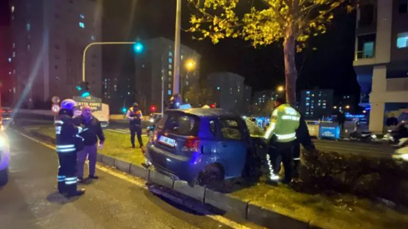 Tekirdağ’da minibüs ve ağaca çarpan otomobilin sürücüsü yaralandı