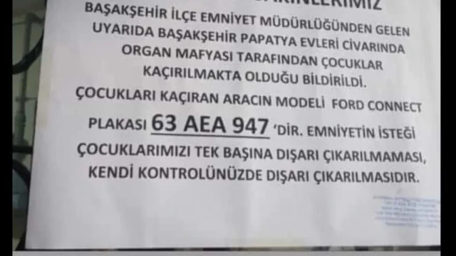 ”Çocuk kaçırıyorlar” diye ilan asan site yöneticisi hakkında işlem yapıldı