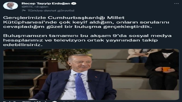 Cumhurbaşkanı Erdoğan, gençlerle bir araya geldi