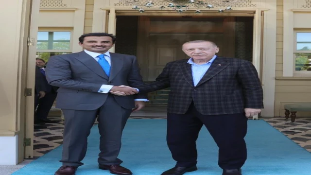 Cumhurbaşkanı Erdoğan Katar emirini kabul etti