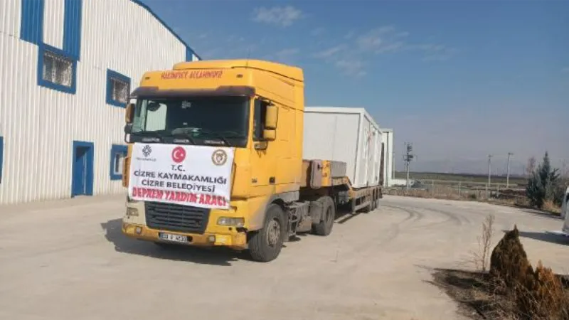 Cizre’de deprem bölgesi için konteyner üretimi