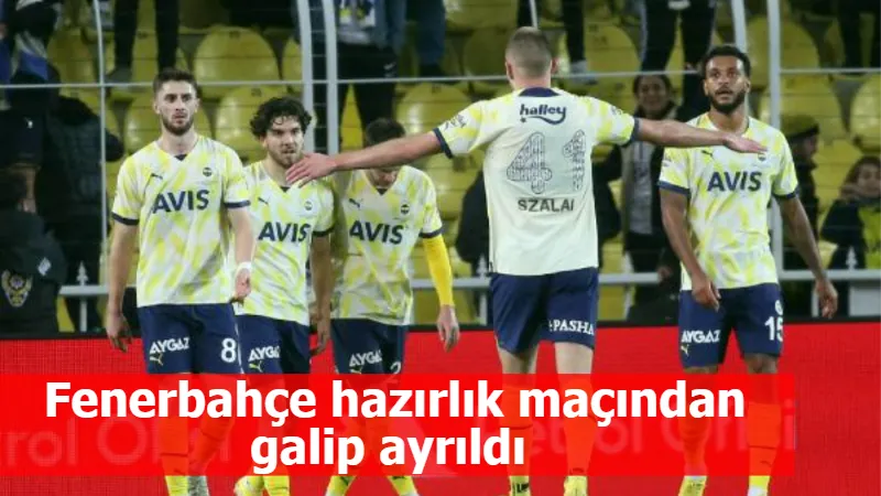 Fenerbahçe hazırlık maçından galip ayrıldı 