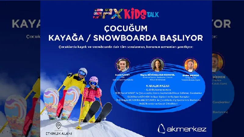 Akmerkez’de çocuklar için kış sporları konuşulacak 