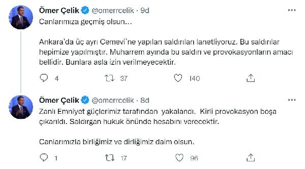 AK Parti'li Çelik, cemevlerine saldırıyı lanetledi