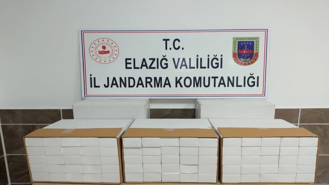 Elazığ’da 50 bin adet gümrük kaçağı makaron ele geçirdi