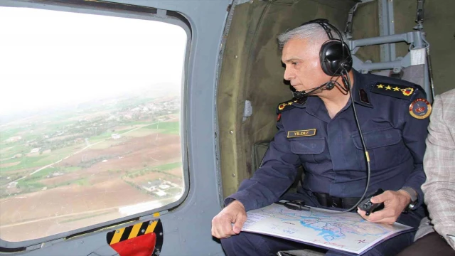 Elazığ’da bayram öncesi helikopter destekli trafik denetimi